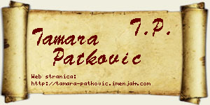 Tamara Patković vizit kartica
